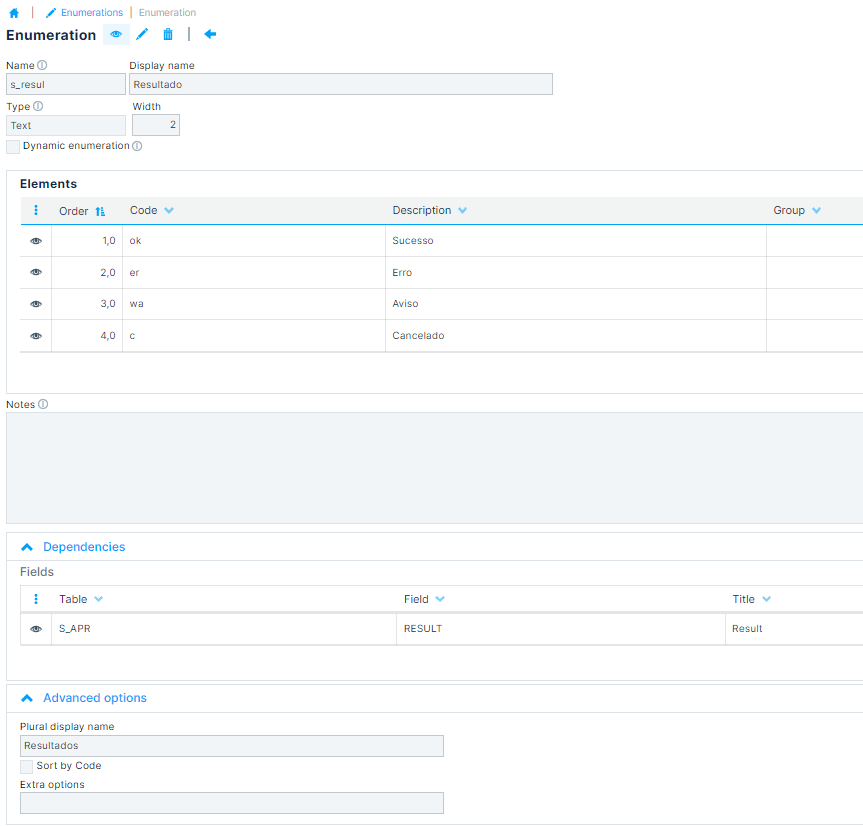 View enumeration on GenioWeb