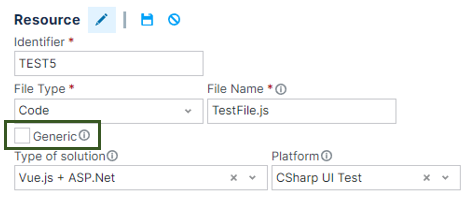 Marking resource as generic