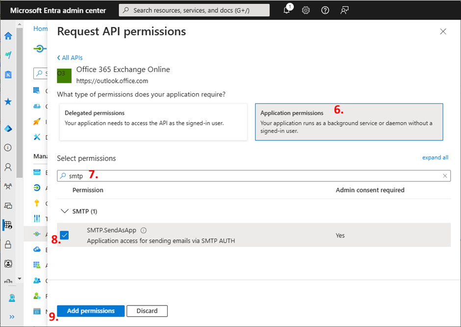 API permissions Step 2